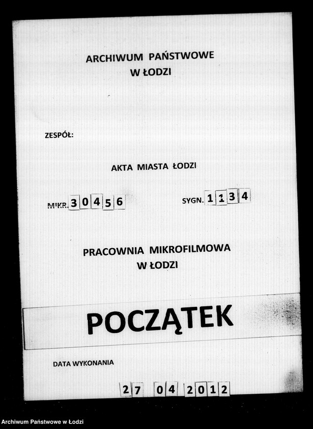 Obraz 1 z jednostki "Akta tyczące się ustanowienia opieki nad nieletnimi po zmarłym Emanuelu Frentzel"