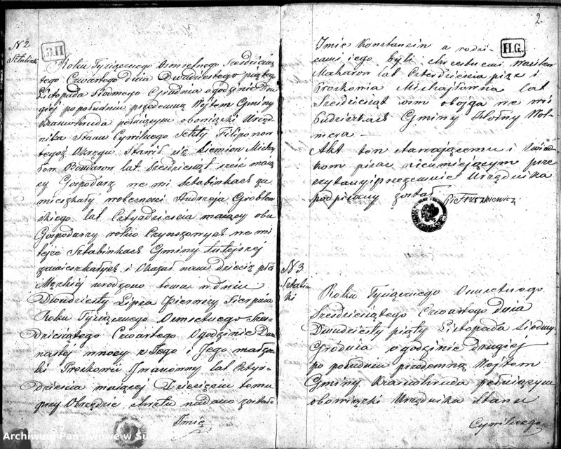 image.from.unit.number "Duplikat Urodzonych, Zaślubionych i Zmarłych Sekty Filiponów Okręgu Krasnohruda za rok 1864"