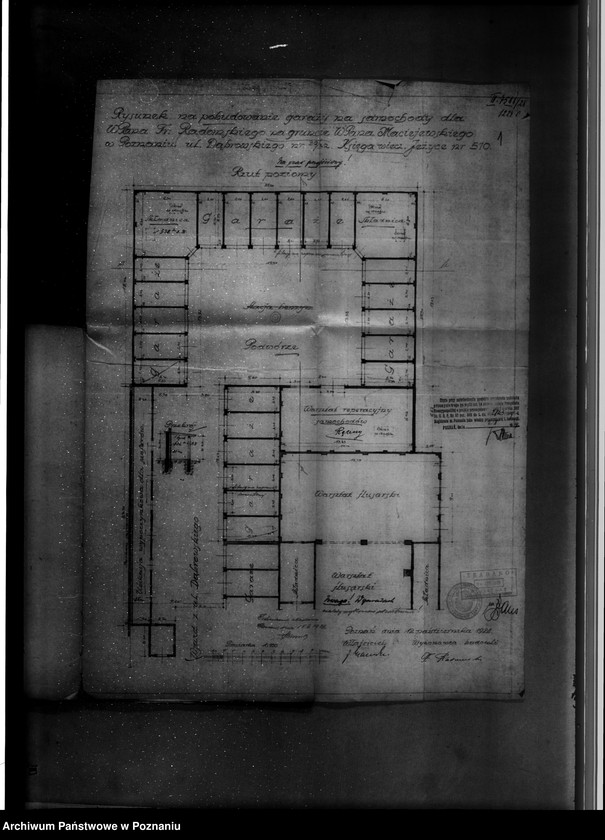 Obraz 6 z jednostki "/Projekt urządzenia warsztatu remontu samochodów przy ul. Dąbrowskiego nr 30/"