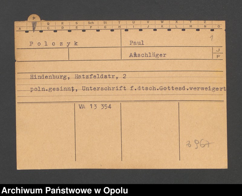 Obraz 3 z jednostki "[Polczyk Paul, zam. Hindenburg]"