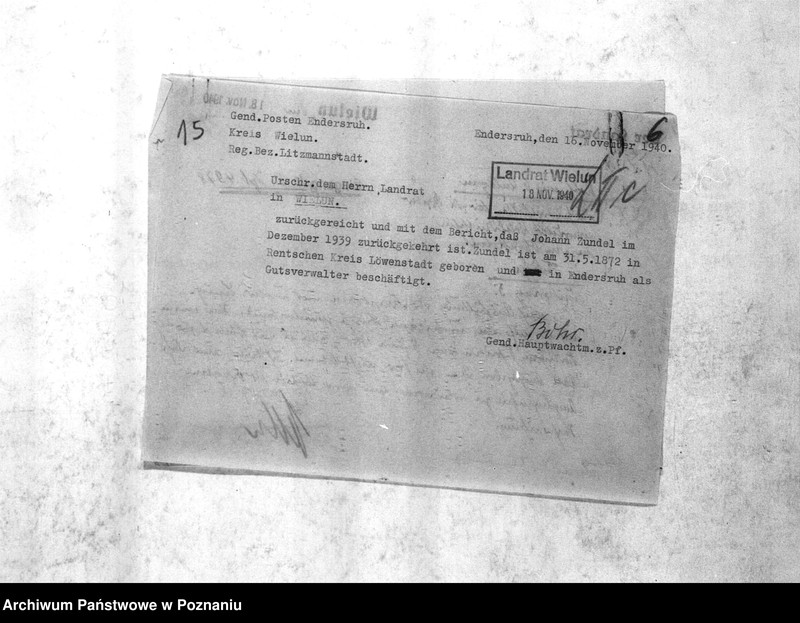 Obraz 19 z jednostki "Amtliche Meldungen Kreis Welun (Wieluń)"