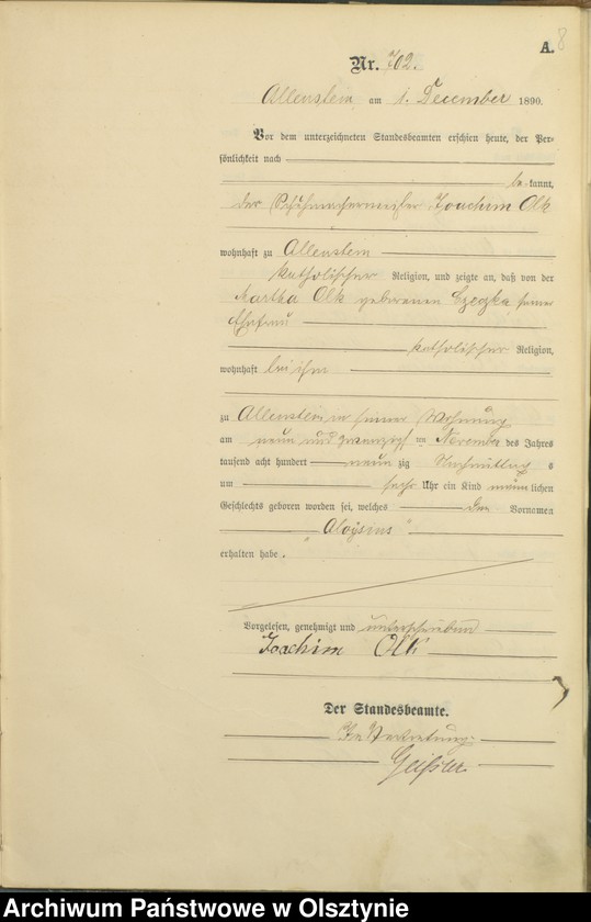 image.from.unit.number "Geburts-Haupt-Register Tom III,Nr 696 - 775"