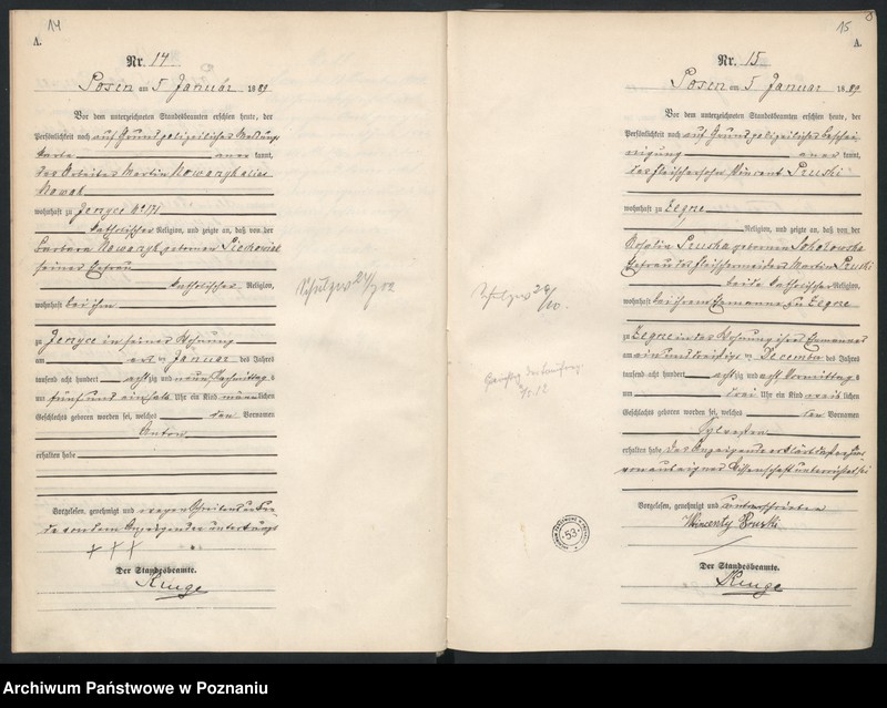 Obraz 11 z jednostki "Księga urodzeń t. I"