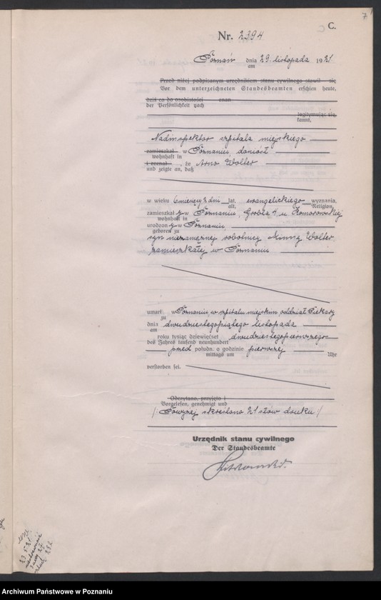 Obraz 9 z jednostki "Księga miejscowa zgonów tom V [Rejestr główny zgonów]"