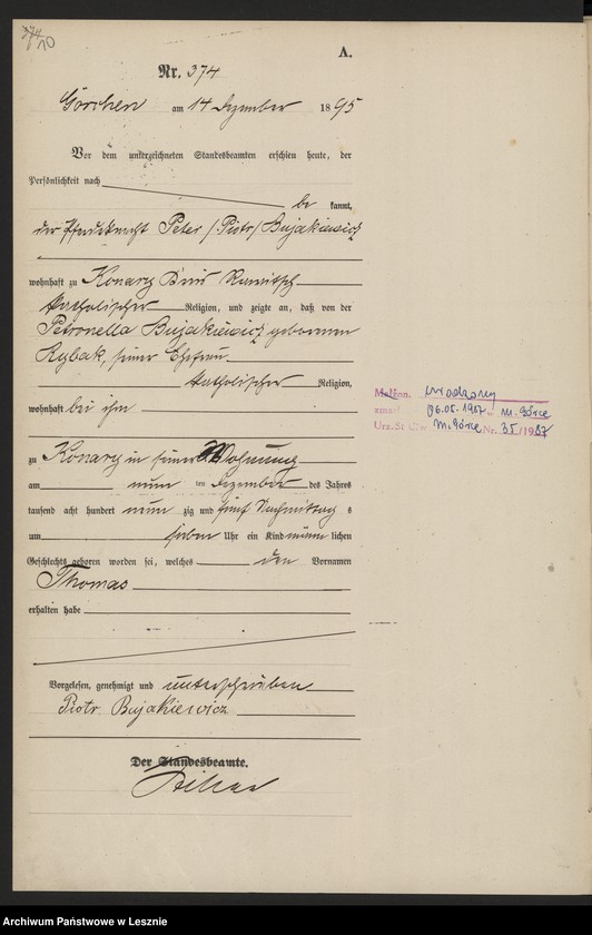 Obraz 13 z jednostki "[Księga urodzeń]"