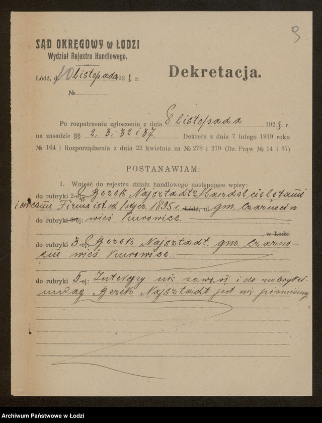 Obraz 11 z jednostki "Berek Najnsztadt- handel cielętami"