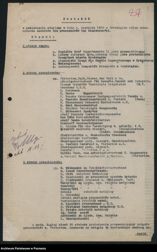 Obraz 7 z jednostki "[Informacje o protestach robotników na terenie województwa toruńskiego]"