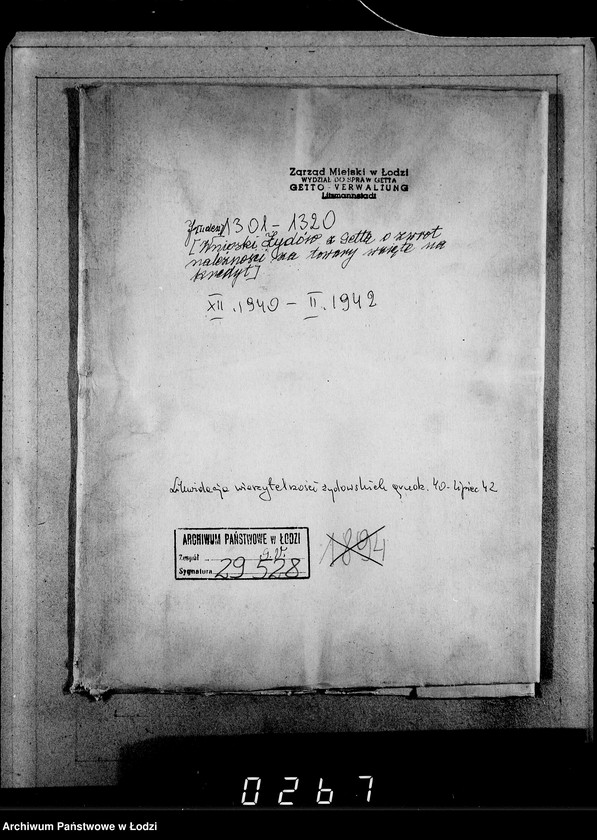 Obraz 4 z jednostki "J[uden] 1301-1320. [Wnioski Żydów z Getta o zwrot należności za towary wzięte na kredyt]"