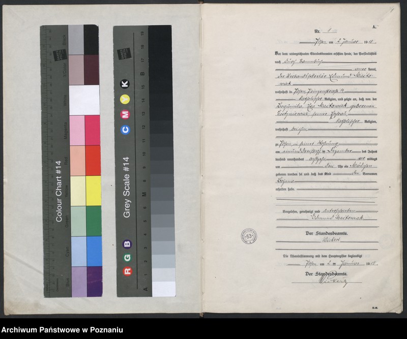 Obraz 3 z jednostki "Księga urodzeń odpis tom I [Rejestr poboczny urodzeń]"