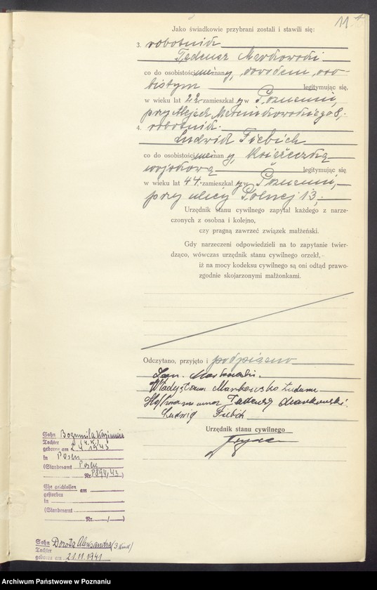 Obraz 12 z jednostki "Księga miejscowa małżeństw tom I [Rejestr główny małżeństw]"