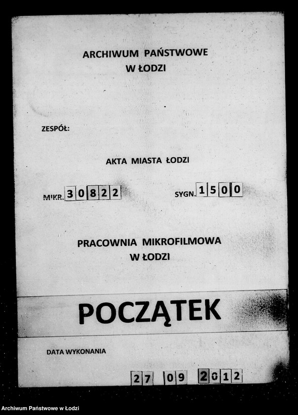 Obraz 1 z jednostki "Manuał przychodu i wydatku kasy ekonomicznej m. Łodzi oraz regestr funduszów przechodnich, wykaz forszusów, wykaz zaległości funduszów przechodnich na r. 1856"