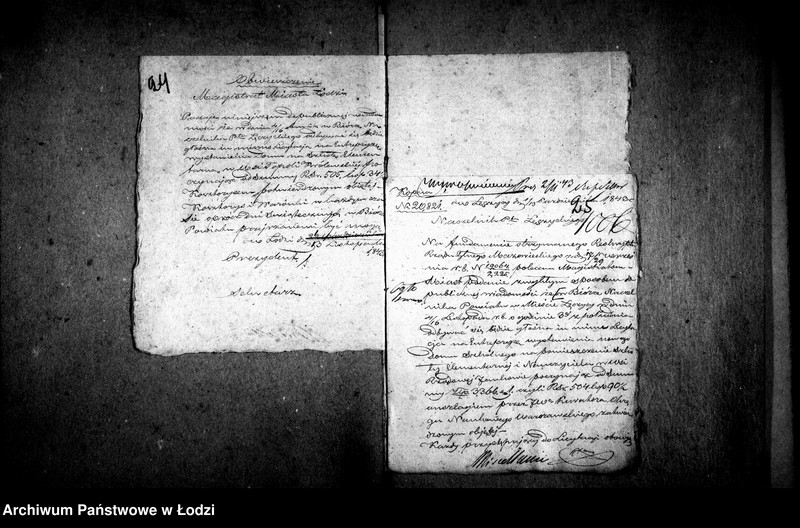 Obraz 19 z jednostki "Akta tyczące się miscelanii archiwum magistratu miasta Łodzi"