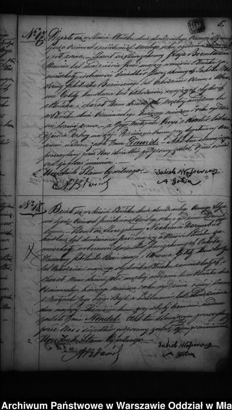 Obraz 12 z jednostki "Akta urodzeń, małżeństw, zgonów"