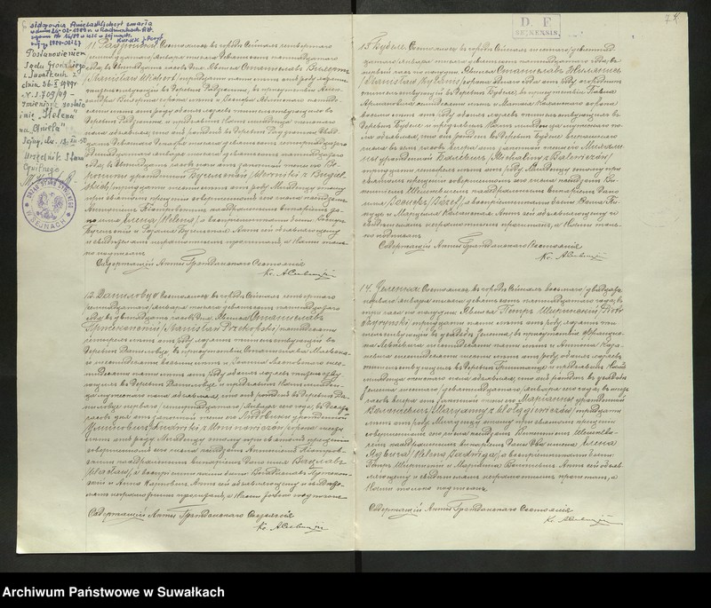 image.from.unit.number "[Księga akt urodzeń, małżeństw i zgonów parafii rzymskokatolickiej w Sejnach z 1915 roku]"