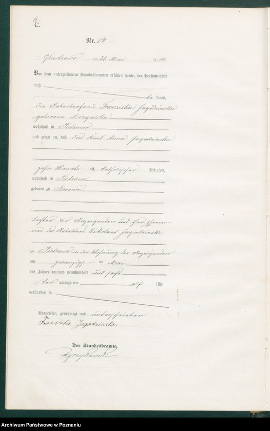 Obraz 16 z jednostki "Sterbe-Haupt-Register"