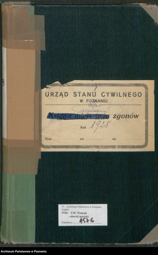 image.from.unit.number "Spis alfabetyczny zgonów za 1928"