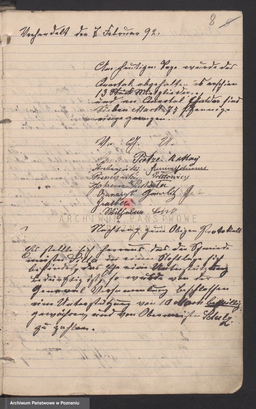 Obraz 12 z jednostki "[Protokoły walnych i zwyczajnych posiedzeń cechu kowalskiego w Pleszewie]"