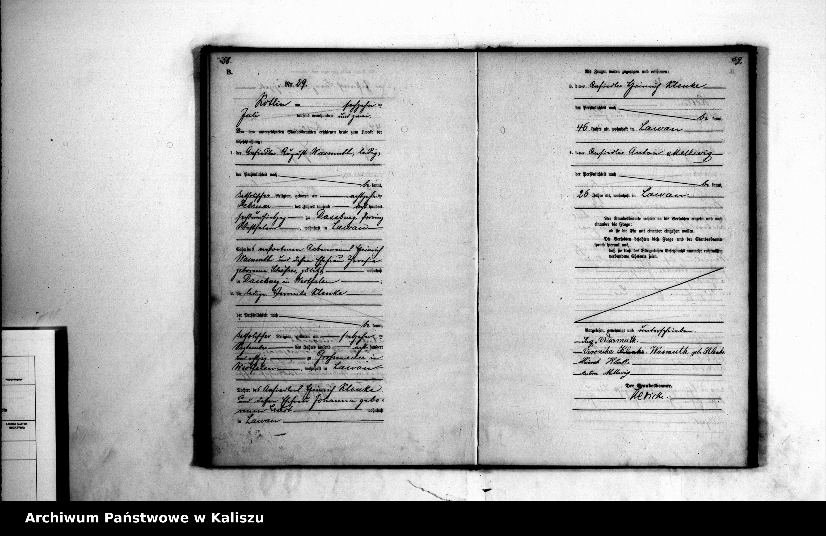 Skan z jednostki: [Księga małżeństw]