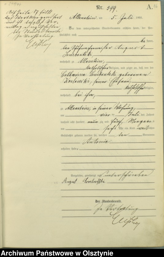 image.from.unit.number "Geburts-Haupt-Register Tom II,Nr 385 - 790"