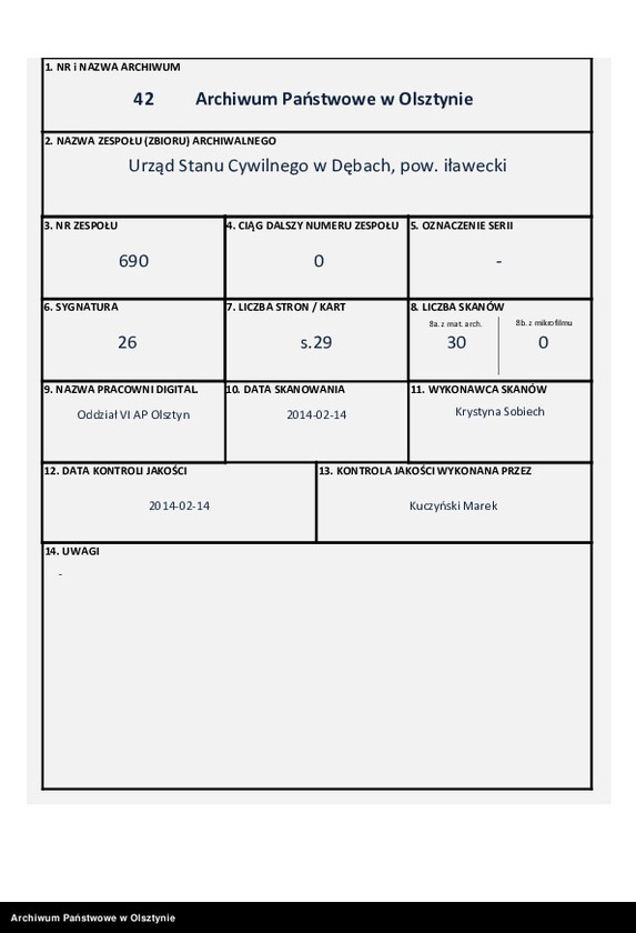 image.from.unit.number "Heiraths-Neben-Register Nr 1 - 14"