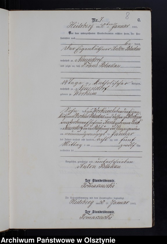 image.from.unit.number "Sterbe-Neben-Register Nr 1 - 109"
