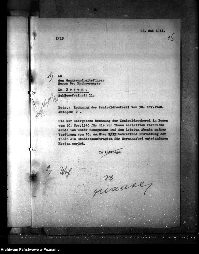 Obraz 20 z jednostki "Staatsbeauftragter für Hermannsbad. Kostenerstattung, Grundsätze"