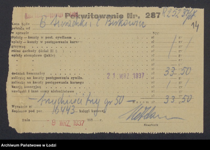 Obraz 16 z jednostki "Berek Sieradzki, Emanuel Berkowicz- sprzedaż kapeluszy i stożków"