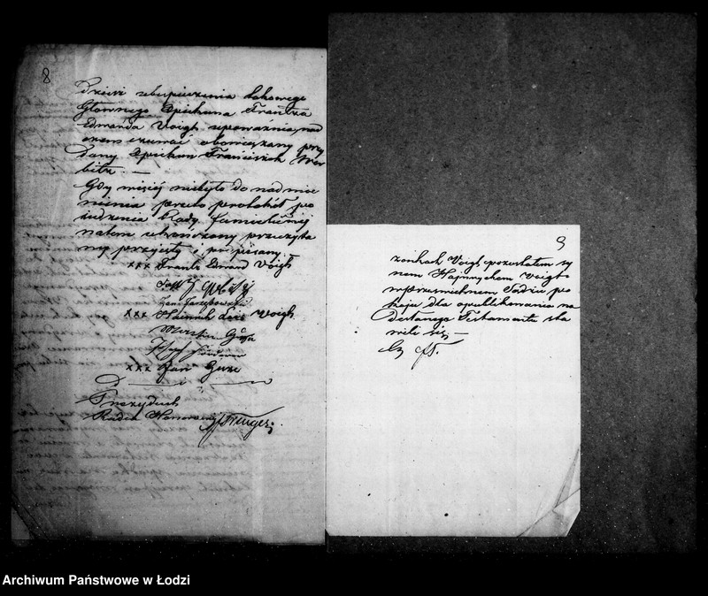 Obraz 10 z jednostki "Akta tyczące się ustanowienia opieki nad nieletnimi Emilią, Amalią, Reinholdem Fryderychem, Edwardem i Karoliną Voigt po zmarłym Karolu Fryderyku i Johannie małżonkach Voigt"