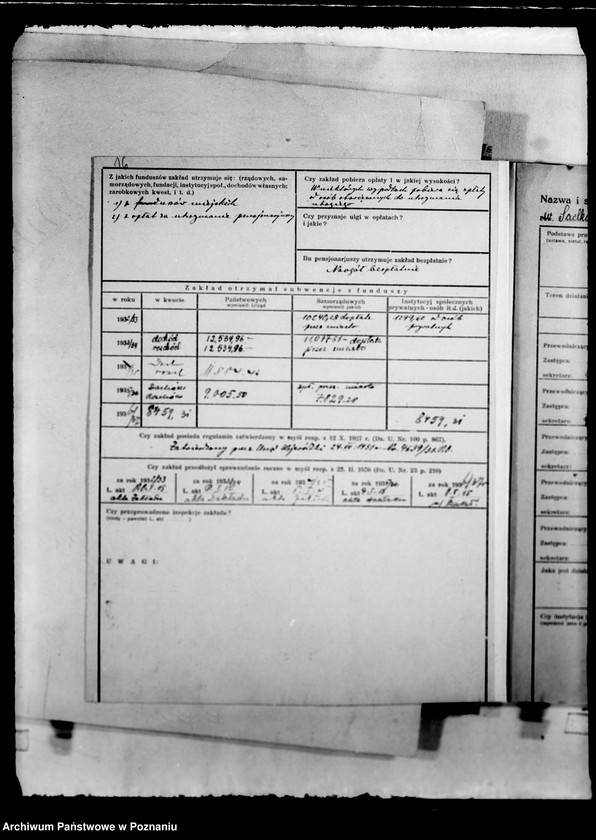 Obraz 20 z jednostki "/Kartoteka zakładów opiekuńczych/"