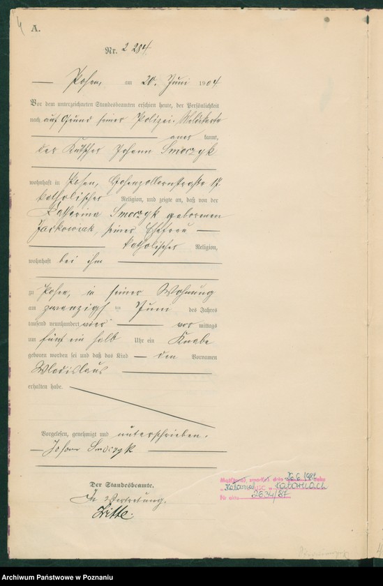 Obraz 5 z jednostki "Księga miejscowa urodzeń tom V"