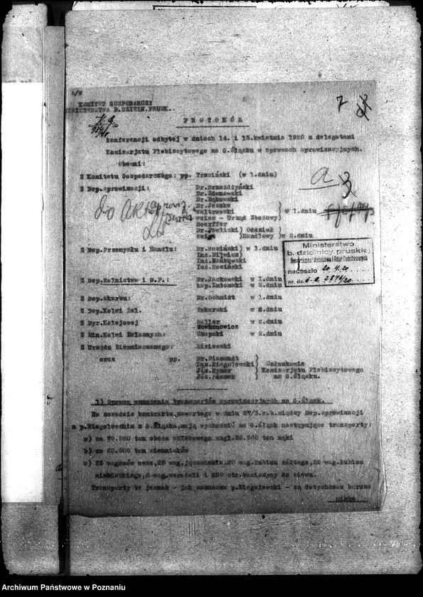 Obraz 11 z jednostki "Sprawy szczegółowo adm. Aprowizacja Górnego Śląska"