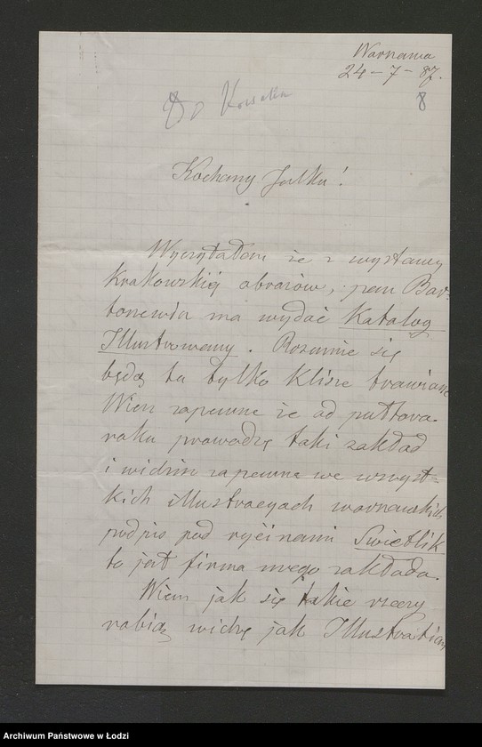 image.from.unit.number "[Akta dotyczące Juliusza Kossaka i jego działalności w "Kole Artystyczno - Literackim"]"