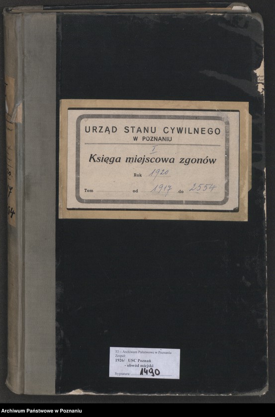 Obraz 2 z jednostki "Księga miejscowa zgonów tom IV [Rejestr główny zgonów]"