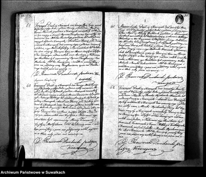 image.from.unit.number "Księga Duplikat Parafii Krasnopolskiey z Roku 1835. Osób Narodzonych, Zaślubionych i Zeszłych."