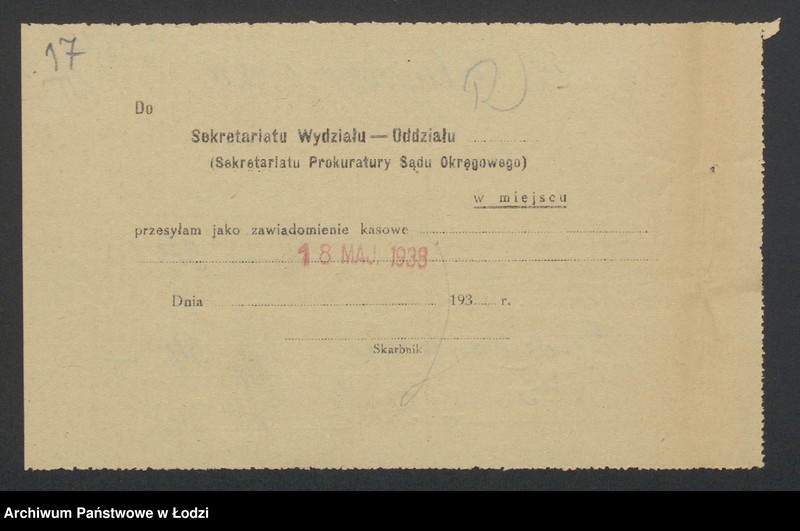 image.from.unit.number "Moszek Klajner, Estera Gerszt, Zelig Gerszt- sprzedaż przędzy"