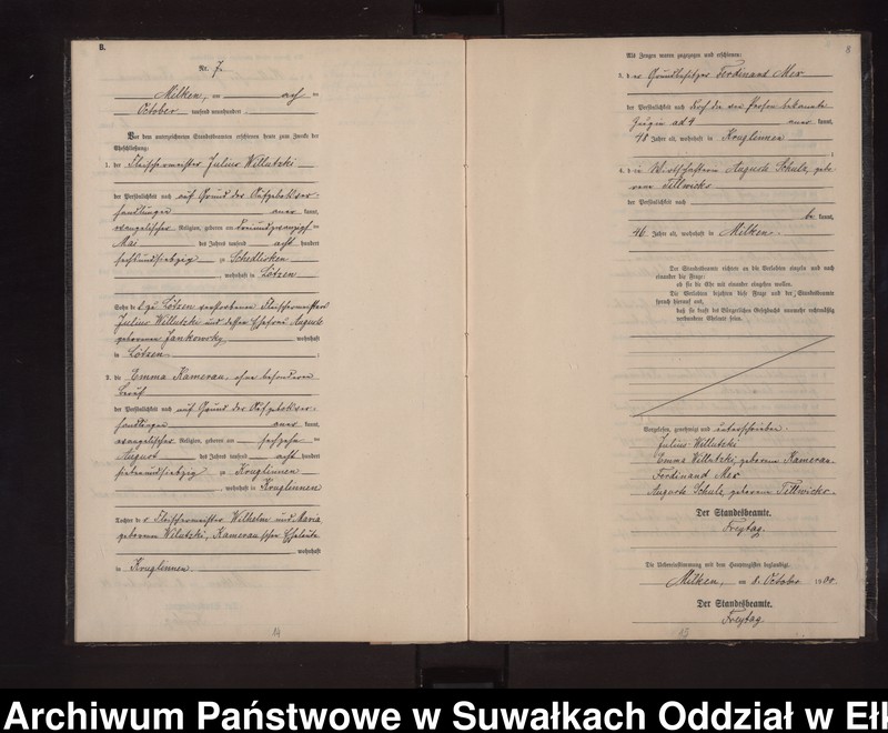 image.from.unit.number "Heiraths-Neben-Register des Preussischen Standes-Amtes Stasswinnen Kreis Lötzen"