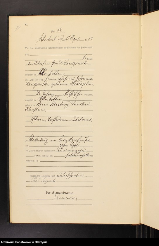 image.from.unit.number "Sterbe-Haupt-Register Nr 1 - 91"