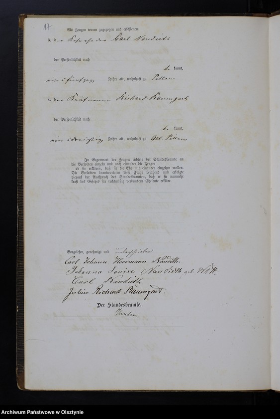 image.from.unit.number "Heiraths-Haupt-Register Tom I,Nr 1 - 29"