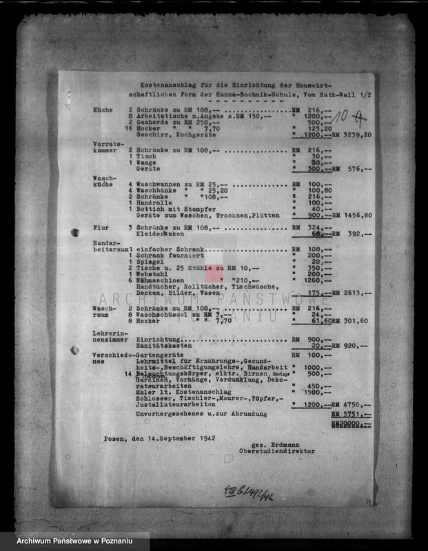 Obraz 14 z jednostki "Haushalt des höheren Schulen. Erziehungsbeihilfen. Begabtenförderung"