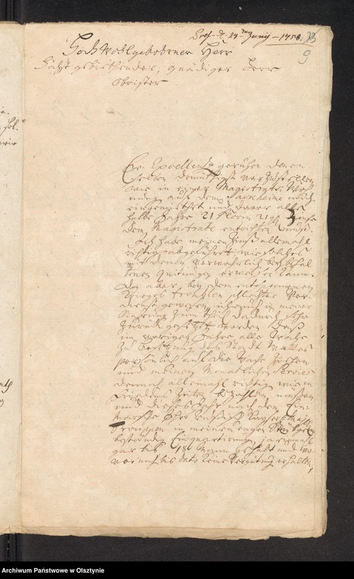 image.from.unit.number "In S. [Sachen] des Kunst=Waid und Schön=Färbers Johann Michael Zerwendt in pto: Emigrantionis"