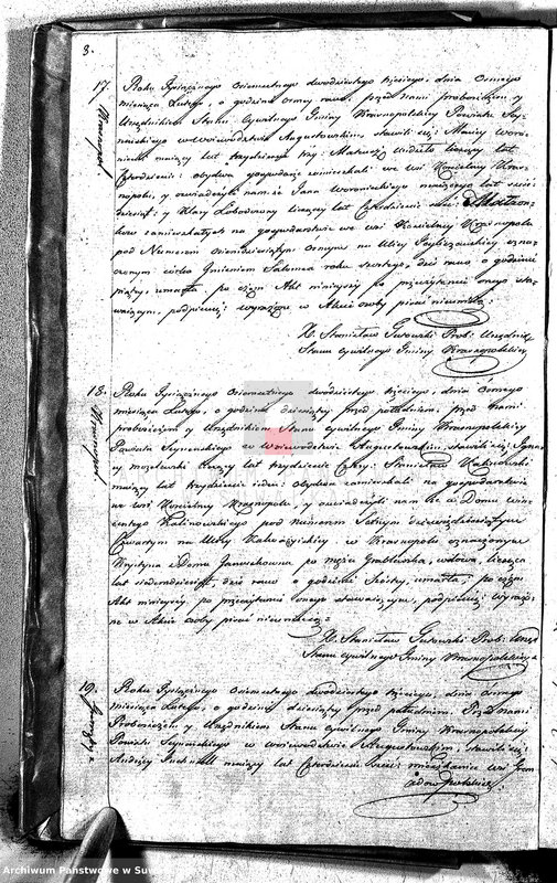 image.from.unit.number "Akta Zeszłych Gminy Krasnopolskiey R-ku 1823. Powiat Seyneński. Województwo Augstowskie."