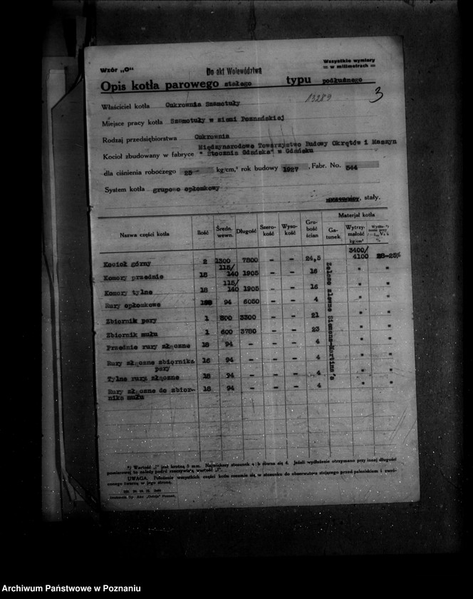 Obraz 7 z jednostki "Cukrownia w Szamotułach nr woj. kotła 6076"