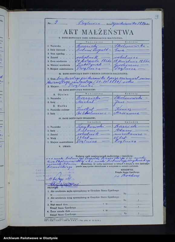 image.from.unit.number "Ksiega małżeństw Nr 1 - 11,1 - 14,1 - 14,1 - 6,1 - 14 i 1 - 6 /przepisana w języju polskim z oryginału niemieckiego w dniach 11.02.-16.02.1961/"