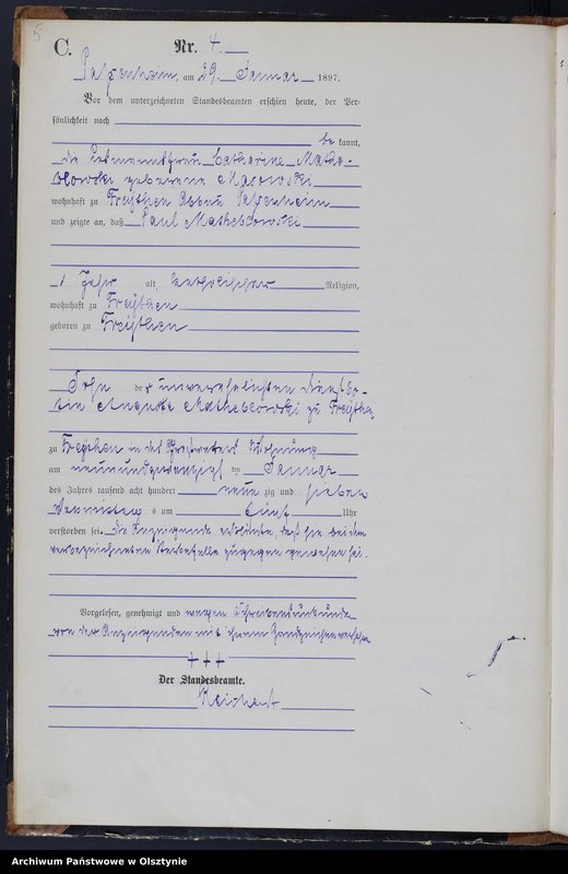 image.from.unit.number "Sterbe-Haupt-Register Nr 1 - 45"