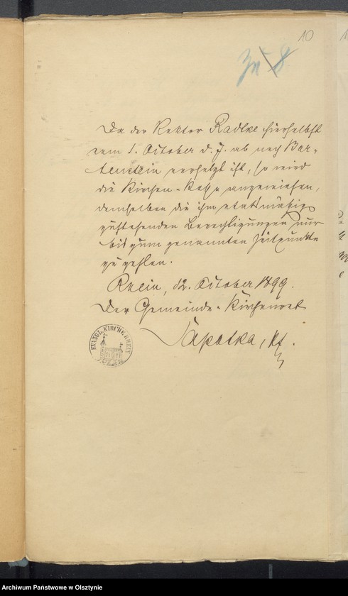 image.from.unit.number "Jahres Rechnung der Kirche zu Rhein"
