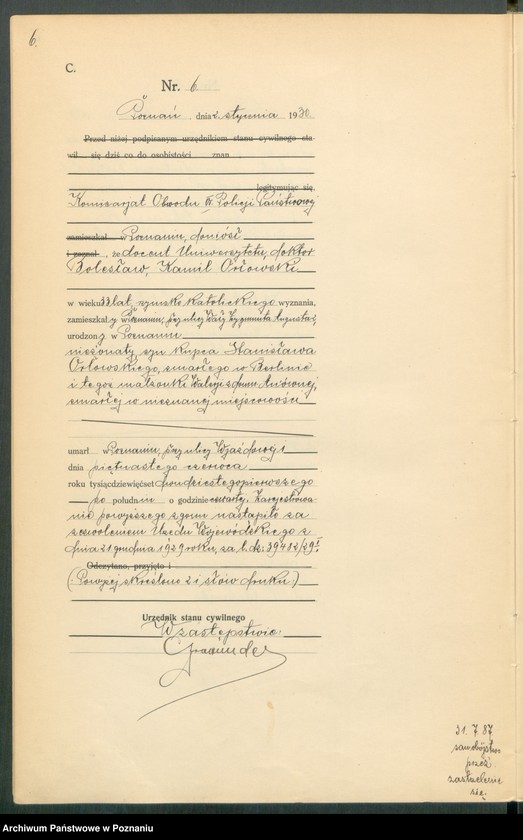 Obraz 8 z jednostki "Księga miejscowa zgonów tom I [Rejestr główny zgonów]"