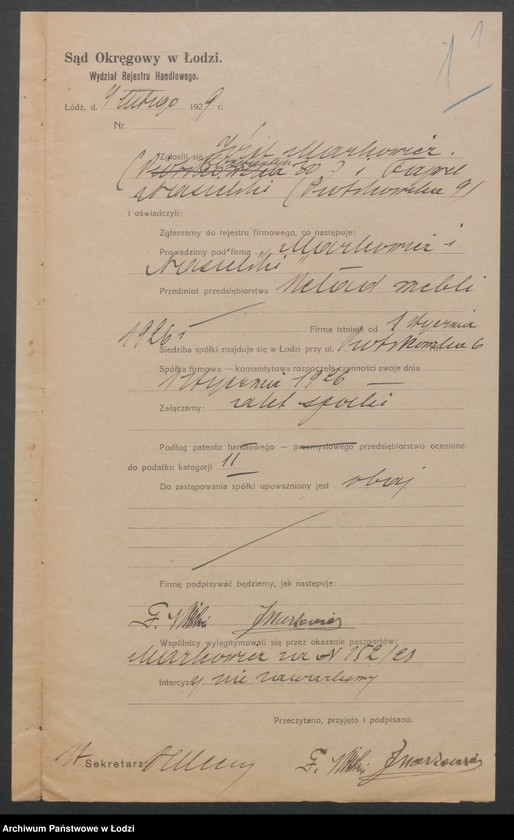 Obraz 3 z jednostki "J.Markowicz i Nasielski- zakład meblarski"