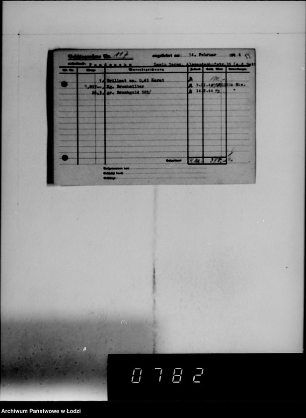 Obraz 18 z jednostki "Fundsachen. [Kartoteka]"