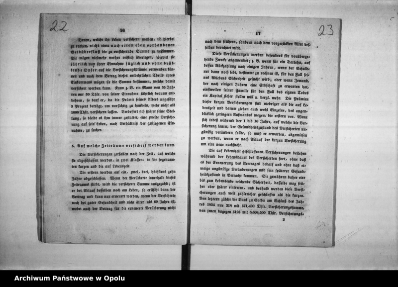 Obraz 18 z jednostki "Acta des Magistrats Oppeln betreffend Lebens - und Alters - Versorgungs - Versicherungen. De Anno 1850-1864"