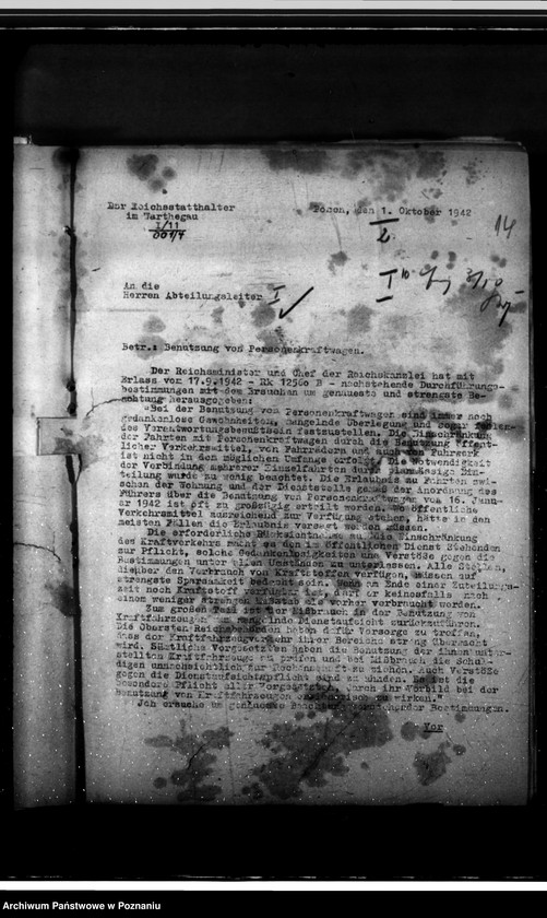 Obraz 16 z jednostki "Rundschreiben des Reichsstatthalters"